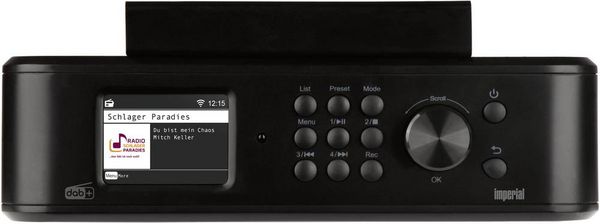 Produktbild: Imperial DABMAN i460 (sw) Internet K&uuml;chenradio Internet, DAB+, UKW, FM Bluetooth&reg;, Internetradio, UKW, USB, WLAN, Notfallradio