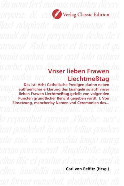 Produktbild: Vnser lieben Frawen Liechtme&szlig;tag