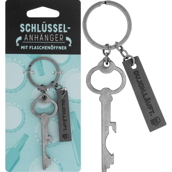 Produktbild: Schl&uuml;sselanh&auml;nger mit Flaschen&ouml;ffner "L&auml;uft"