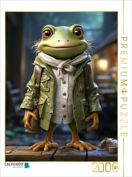 Produktbild: CALVENDO Puzzle Frosch Hugo | 2000 Teile Lege-Gr&ouml;&szlig;e 90x67cm Foto-Puzzle f&uuml;r gl&uuml;ckliche Stunden