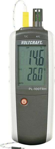Produktbild: Luftfeuchtemessger&auml;t (Hygrometer) VOLTCRAFT PL-100TRH 0 % rF 100 % rF -200 &deg;C +1372 &deg;C kalibriert: Werksstandard (ohne Zertifikat)