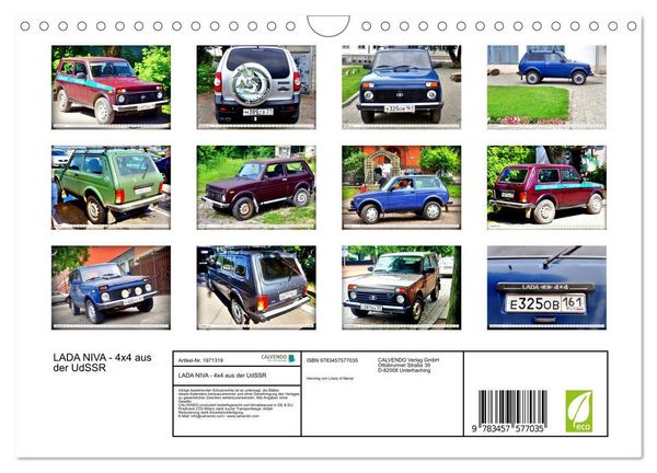 Produktbild: LADA NIVA - 4x4 aus der UdSSR (Wandkalender 2026 DIN A4 quer), CALVENDO Monatskalender