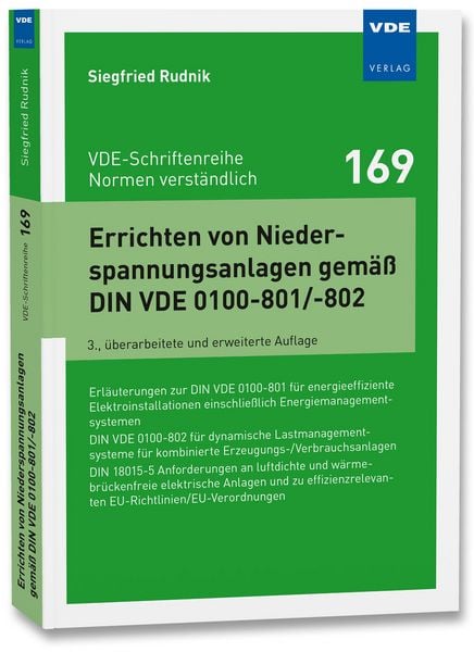 Produktbild: Errichten von Niederspannungsanlagen gem&auml;&szlig; DIN VDE 0100-801/-802