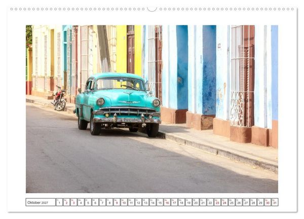 Produktbild: Amerikanische Legenden, unterwegs auf Kubas Stra&szlig;en (Wandkalender 2027 DIN A2 quer), CALVENDO Monatskalender