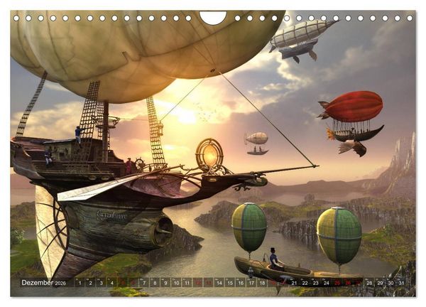 Produktbild: Steampunk Tr&auml;ume (Wandkalender 2026 DIN A4 quer), CALVENDO Monatskalender