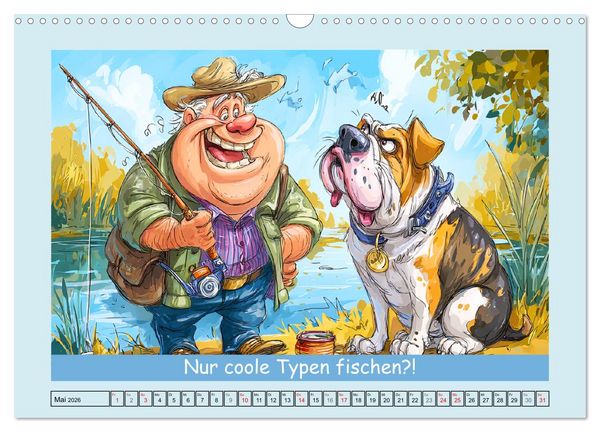Produktbild: Hund und Herrchen. Zu zweit allein im Chaos (Wandkalender 2026 DIN A3 quer), CALVENDO Monatskalender