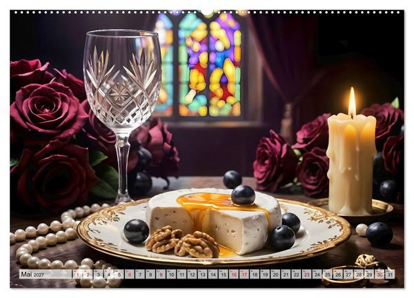 Produktbild: Schattenbankett - Gothic Fine Dining &ndash; 12 Men&uuml;s in dunkler Eleganz (Wandkalender 2027 DIN A2 quer), CALVENDO Monatskalender