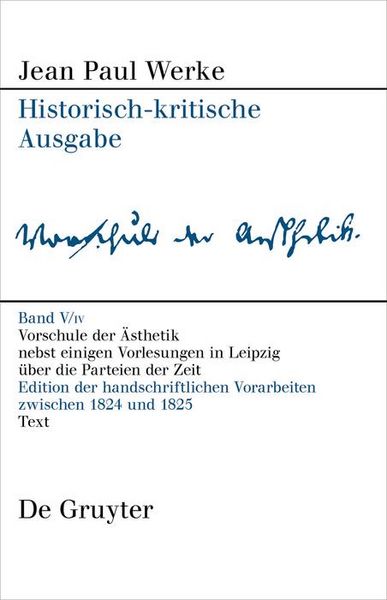Produktbild: Vorschule der Aesthetik