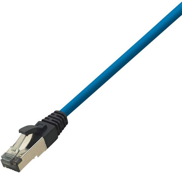 Produktbild: LogiLink CQ8076S RJ45 Patchkabel CAT 8.1 S/FTP 5.00m Blau Halogenfrei 1St.