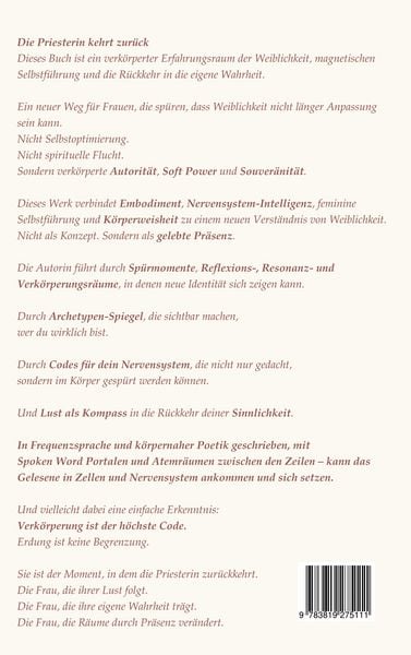 Produktbild: Die Priesterin kehrt zur&uuml;ck