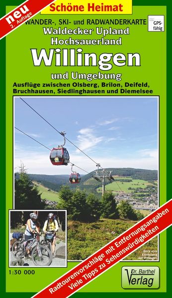 Produktbild: Wander-, Ski- und Radwanderkarte Waldecker Upland, Hochsauerland, Willingen und Umgebung