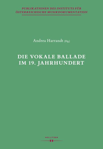 Produktbild: Die vokale Ballade im 19. Jahrhundert