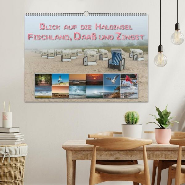 Produktbild: Blick auf die Halbinsel Fischland, Dar&szlig; und Zingst (Wandkalender 2026 DIN A2 quer), CALVENDO Monatskalender