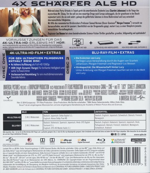 Produktbild: Lucy (4K Ultra HD) (+ Blu-ray)