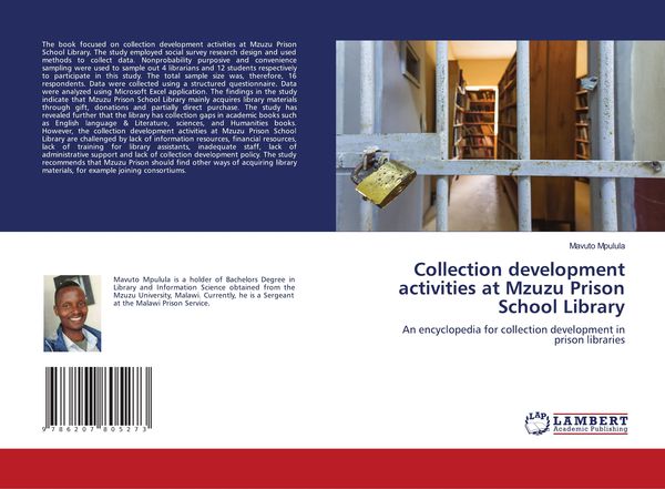 Produktbild: Collection development activities at Mzuzu Prison School Library
