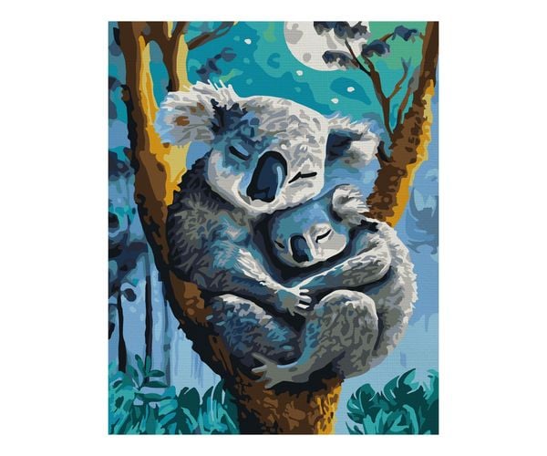 Schipper 609240907 - Malen nach Zahlen, Koala mit Baby, 24x30cm