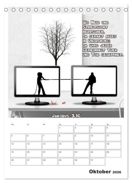 Produktbild: drei.sechzehn - Der Jesus Kalender (Tischkalender 2026 DIN A5 hoch), CALVENDO Monatskalender