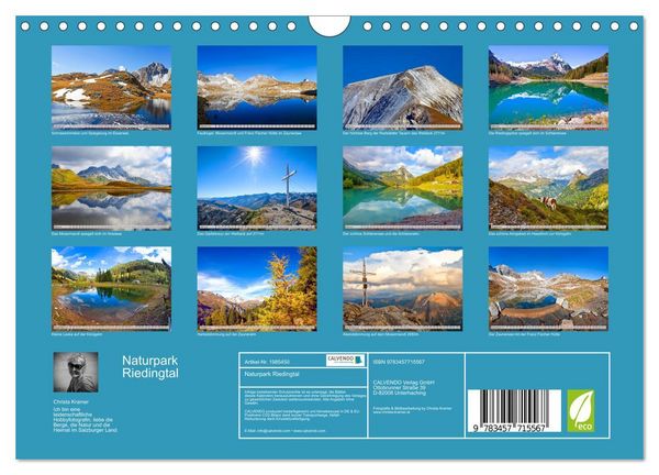 Produktbild: Naturpark Riedingtal (Wandkalender 2026 DIN A4 quer), CALVENDO Monatskalender