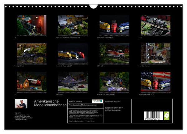 Produktbild: Amerikanische Modelleisenbahnen (Wandkalender 2026 DIN A3 quer), CALVENDO Monatskalender
