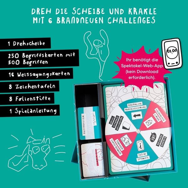 Produktbild: Krakel-Spektakel &ndash; Dreh die Scheibe und krakle mit 6 brandneuen Challenges