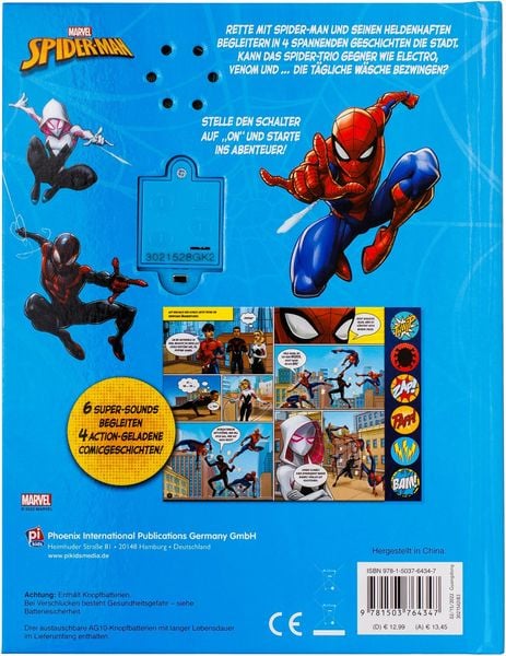 Marvel Spider-Man - Spider-Zeit! - Action-Soundbuch mit 6 Geräuschen und 4 Comicgeschichten für Kinder ab 6 Jahren