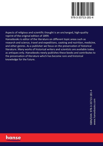 Produktbild: Aspects of religious and scientific thought