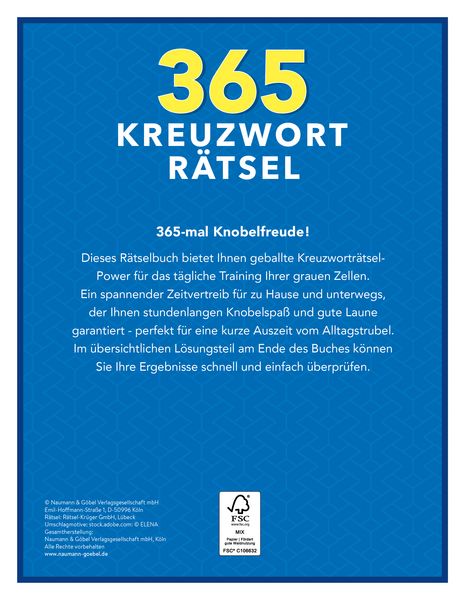 Produktbild: 365 Kreuzwortr&auml;tsel