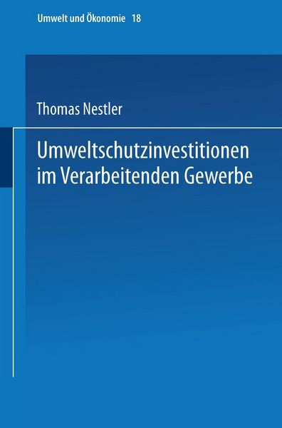 Produktbild: Umweltschutzinvestitionen im Verarbeitenden Gewerbe