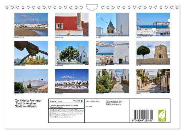 Produktbild: Conil de la Frontera - Eindr&uuml;cke einer Stadt am Atlantik (Wandkalender 2027 DIN A4 quer), CALVENDO Monatskalender