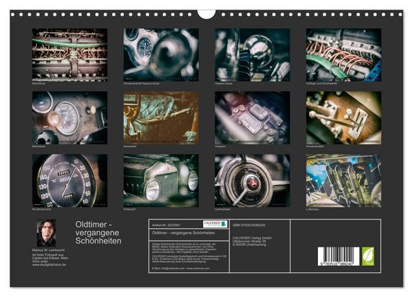 Produktbild: Oldtimer - vergangene Sch&ouml;nheiten (Wandkalender 2026 DIN A3 quer), CALVENDO Monatskalender
