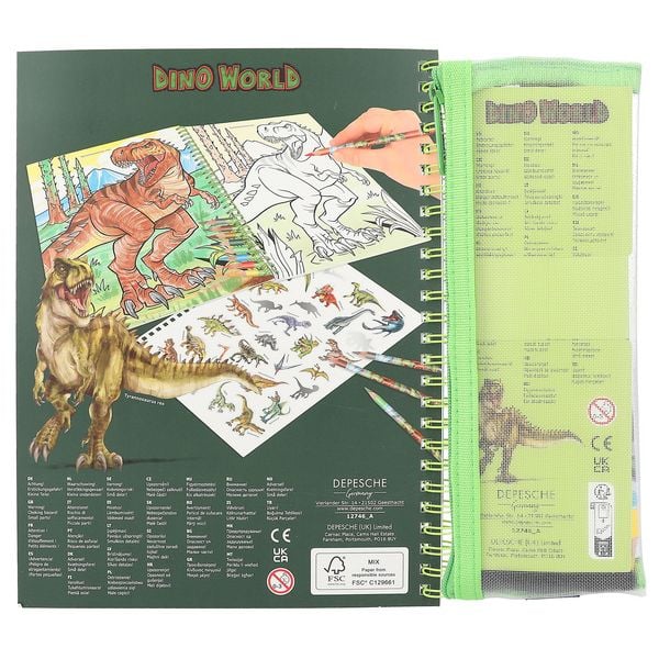 Produktbild: Dino World Malbuch mit Buntstiften