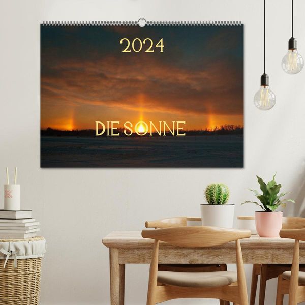 'Die Sonne 2024 (Wandkalender 2024 DIN A2 quer), CALVENDO