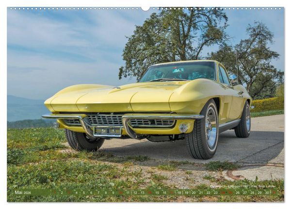 Produktbild: Corvette Oldtimer 2026 (hochwertiger Premium Wandkalender 2026 DIN A2 quer), Kunstdruck in Hochglanz