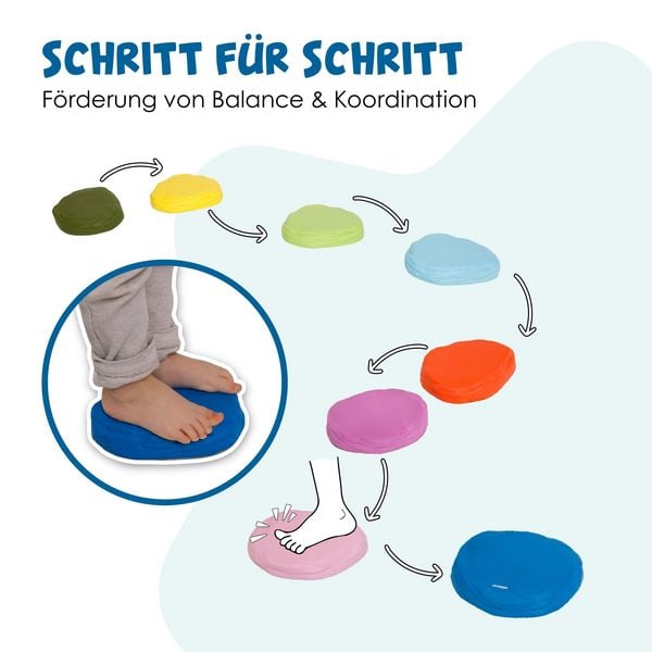Produktbild: alldoro - Soft-Balanciersteine f&uuml;r Kinder, 8er Set