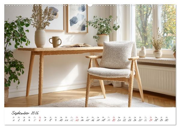Produktbild: Scandi Interiors - Skandinavisches Wohngl&uuml;ck f&uuml;r Zuhause (Wandkalender 2026 DIN A2 quer), CALVENDO Monatskalender