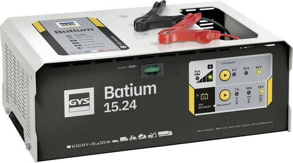 Produktbild: Batterieladeger&auml;t BATIUM 15-24 6/12/24 V effektiv:22/arithmetisch: 7-10-15 A GYS
