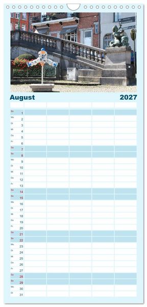 Produktbild: Familienplaner 2027 - SPA - Die belgische Stadt des Wassers mit 5 Spalten (Wandkalender, 21 x 45 cm) CALVENDO