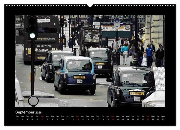 Produktbild: Taxis in London / UK-Version (High Quality Premium Wall Calendar 2026 DIN A2 landscape),CALVENDO 12 Month Wall Calendar
