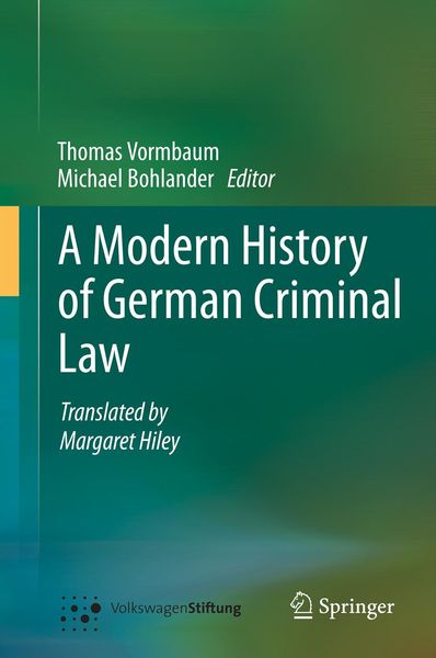 Produktbild: A Modern History of German Criminal Law