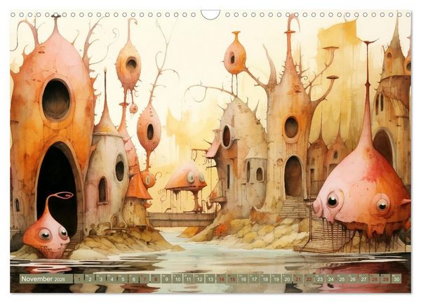 Produktbild: Kuriose H&auml;user (Wandkalender 2026 DIN A3 quer), CALVENDO Monatskalender