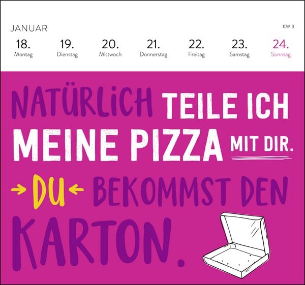 Produktbild: Postkartenkalender 2027: Falls mich jemand sucht: Ich bin im Eimer