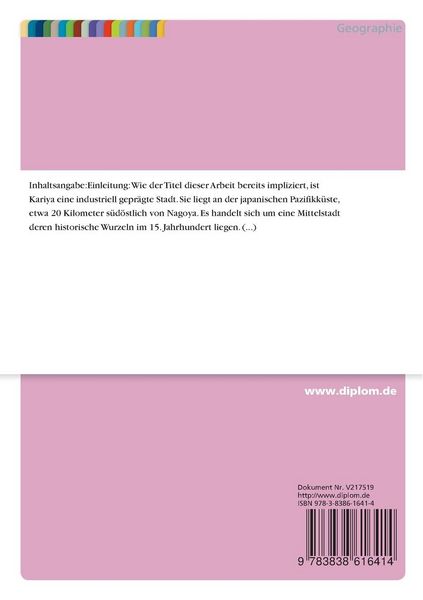 Produktbild: Kariya - ein Industriesatellit Nagoyas