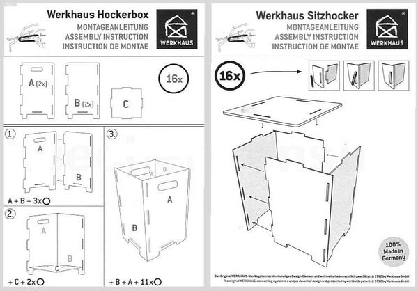 Produktbild: Werkhaus Photohocker Teekiste, 42 x 29,5 x 29,5 cm