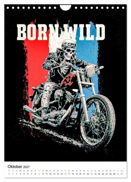 Produktbild: Phantom Bikers - Born Wild (Wandkalender 2027 DIN A4 hoch), CALVENDO Monatskalender