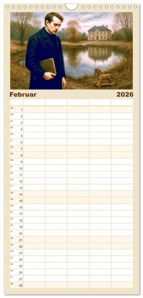 Produktbild: Familienplaner 2026 - Theodor Storm. Sein Leben, seine Werke mit 5 Spalten (Wandkalender, 21 x 45 cm) CALVENDO