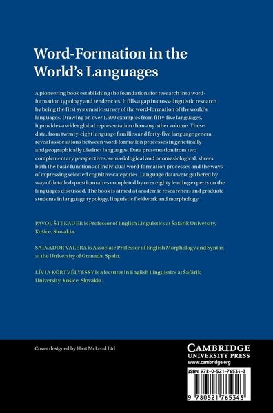 Produktbild: Word-Formation in the World's Languages