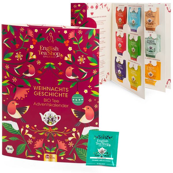 Produktbild: ETS - Tee Adventskalender Teebuch "Weihnachtsgeschichte", BIO, 24 Teebeutel