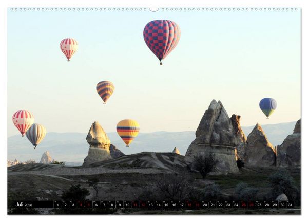 Produktbild: Ballonfahrt - Faszination und Abenteuer (hochwertiger Premium Wandkalender 2026 DIN A2 quer), Kunstdruck in Hochglanz