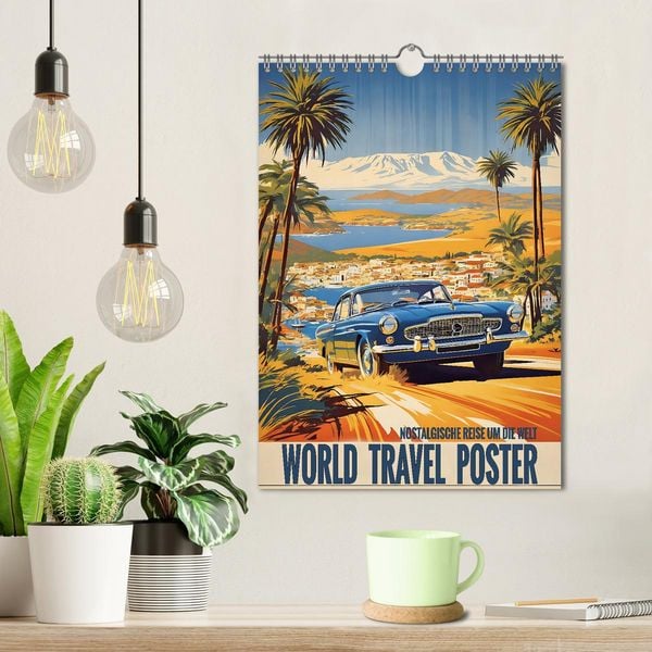 Produktbild: World Travel Poster - nostalgische Reise um die Welt (Wandkalender 2026 DIN A4 hoch), CALVENDO Monatskalender