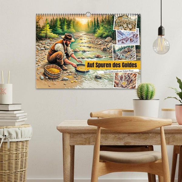 Produktbild: Auf den Spuren des Goldes - Vom Goldrausch am Yukon River (Wandkalender 2026 DIN A3 quer), CALVENDO Monatskalender